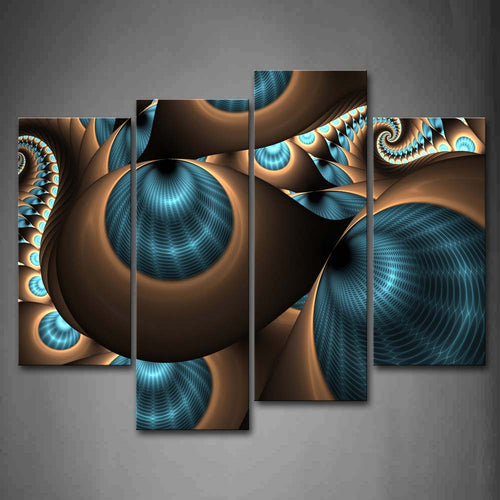 Abstract Blue Brown Holes Canvas
